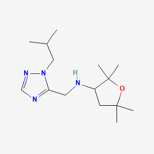 2,2,5,5-tetramethyl-N-[[2-(2-methylpropyl)-1,2,4-triazol-3-yl]methyl]oxolan-3-amine