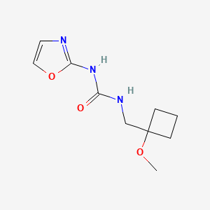 molecular formula C10H15N3O3 B7669583 1-[(1-Methoxycyclobutyl)methyl]-3-(1,3-oxazol-2-yl)urea 