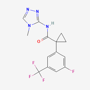 1-[3-fluoro-5-(trifluoromethyl)phenyl]-N-(4-methyl-1,2,4-triazol-3-yl)cyclopropane-1-carboxamide