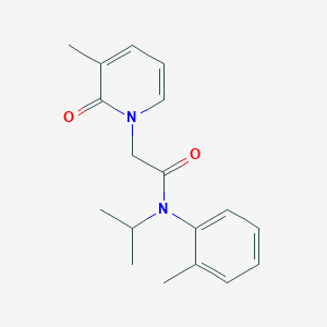 2-(3-methyl-2-oxopyridin-1-yl)-N-(2-methylphenyl)-N-propan-2-ylacetamide