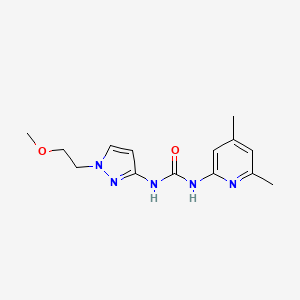 molecular formula C14H19N5O2 B7669626 1-(4,6-Dimethylpyridin-2-yl)-3-[1-(2-methoxyethyl)pyrazol-3-yl]urea 