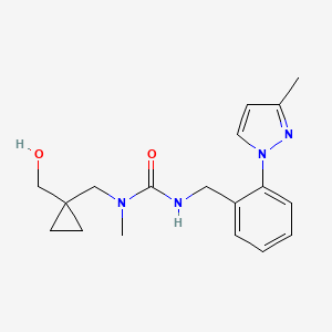 1-[[1-(Hydroxymethyl)cyclopropyl]methyl]-1-methyl-3-[[2-(3-methylpyrazol-1-yl)phenyl]methyl]urea