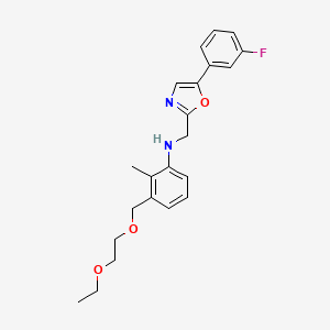 3-(2-ethoxyethoxymethyl)-N-[[5-(3-fluorophenyl)-1,3-oxazol-2-yl]methyl]-2-methylaniline