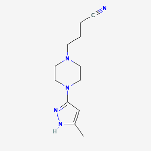 4-[4-(5-methyl-1H-pyrazol-3-yl)piperazin-1-yl]butanenitrile