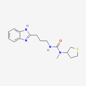 molecular formula C16H22N4OS B7669658 3-[3-(1H-benzimidazol-2-yl)propyl]-1-methyl-1-(thiolan-3-yl)urea 