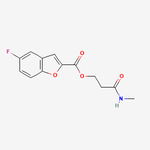 molecular formula C13H12FNO4 B7669663 [3-(Methylamino)-3-oxopropyl] 5-fluoro-1-benzofuran-2-carboxylate 