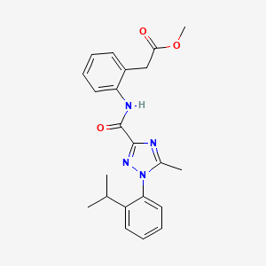 Methyl 2-[2-[[5-methyl-1-(2-propan-2-ylphenyl)-1,2,4-triazole-3-carbonyl]amino]phenyl]acetate