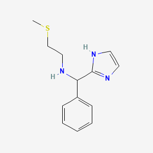 N-[1H-imidazol-2-yl(phenyl)methyl]-2-methylsulfanylethanamine