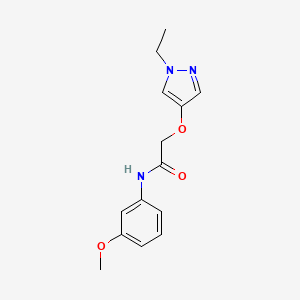 2-(1-ethylpyrazol-4-yl)oxy-N-(3-methoxyphenyl)acetamide