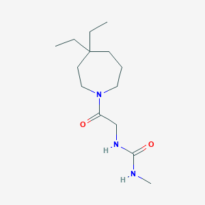 molecular formula C14H27N3O2 B7669679 1-[2-(4,4-Diethylazepan-1-yl)-2-oxoethyl]-3-methylurea 