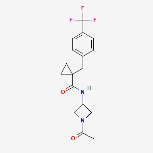 N-(1-acetylazetidin-3-yl)-1-[[4-(trifluoromethyl)phenyl]methyl]cyclopropane-1-carboxamide