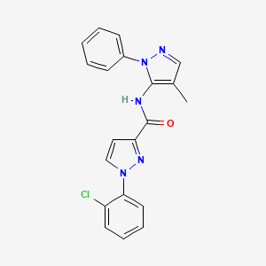 1-(2-chlorophenyl)-N-(4-methyl-2-phenylpyrazol-3-yl)pyrazole-3-carboxamide