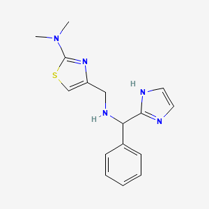 4-[[[1H-imidazol-2-yl(phenyl)methyl]amino]methyl]-N,N-dimethyl-1,3-thiazol-2-amine