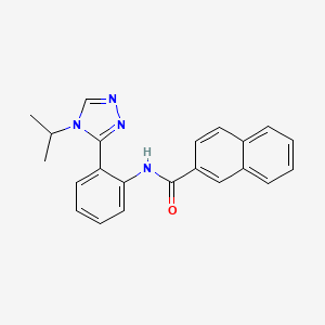 N-[2-(4-propan-2-yl-1,2,4-triazol-3-yl)phenyl]naphthalene-2-carboxamide