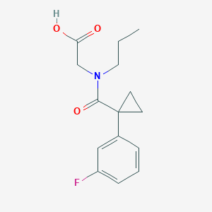 2-[[1-(3-Fluorophenyl)cyclopropanecarbonyl]-propylamino]acetic acid