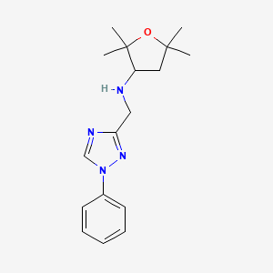 2,2,5,5-tetramethyl-N-[(1-phenyl-1,2,4-triazol-3-yl)methyl]oxolan-3-amine