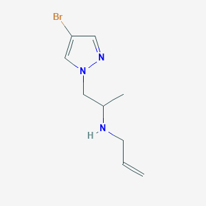 molecular formula C9H14BrN3 B7669789 1-(4-bromopyrazol-1-yl)-N-prop-2-enylpropan-2-amine 