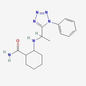 2-[1-(1-Phenyltetrazol-5-yl)ethylamino]cyclohexane-1-carboxamide