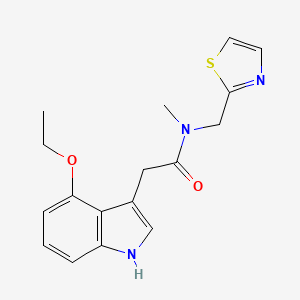 2-(4-ethoxy-1H-indol-3-yl)-N-methyl-N-(1,3-thiazol-2-ylmethyl)acetamide