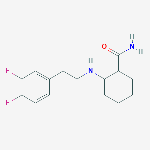 molecular formula C15H20F2N2O B7669827 2-[2-(3,4-Difluorophenyl)ethylamino]cyclohexane-1-carboxamide 