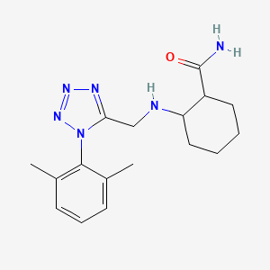 molecular formula C17H24N6O B7669838 2-[[1-(2,6-Dimethylphenyl)tetrazol-5-yl]methylamino]cyclohexane-1-carboxamide 