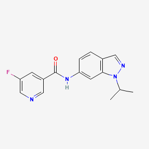 molecular formula C16H15FN4O B7669883 5-fluoro-N-(1-propan-2-ylindazol-6-yl)pyridine-3-carboxamide 