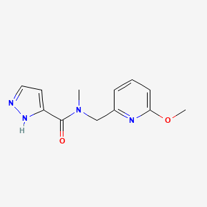 N-[(6-methoxypyridin-2-yl)methyl]-N-methyl-1H-pyrazole-5-carboxamide