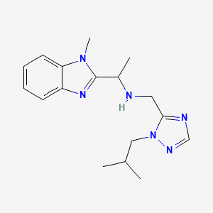 1-(1-methylbenzimidazol-2-yl)-N-[[2-(2-methylpropyl)-1,2,4-triazol-3-yl]methyl]ethanamine