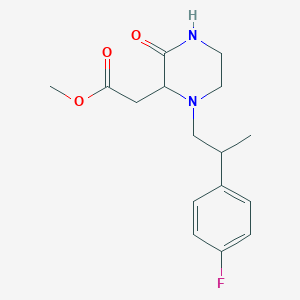 molecular formula C16H21FN2O3 B7669912 Methyl 2-[1-[2-(4-fluorophenyl)propyl]-3-oxopiperazin-2-yl]acetate 