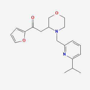 1-(Furan-2-yl)-2-[4-[(6-propan-2-ylpyridin-2-yl)methyl]morpholin-3-yl]ethanone