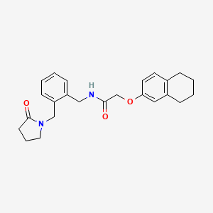 N-[[2-[(2-oxopyrrolidin-1-yl)methyl]phenyl]methyl]-2-(5,6,7,8-tetrahydronaphthalen-2-yloxy)acetamide