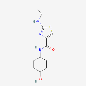 molecular formula C12H19N3O2S B7669947 2-(ethylamino)-N-(4-hydroxycyclohexyl)-1,3-thiazole-4-carboxamide 