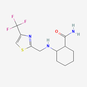 2-[[4-(Trifluoromethyl)-1,3-thiazol-2-yl]methylamino]cyclohexane-1-carboxamide