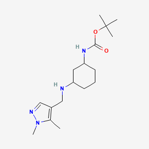 tert-butyl N-[3-[(1,5-dimethylpyrazol-4-yl)methylamino]cyclohexyl]carbamate