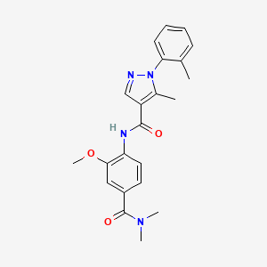 N-[4-(dimethylcarbamoyl)-2-methoxyphenyl]-5-methyl-1-(2-methylphenyl)pyrazole-4-carboxamide