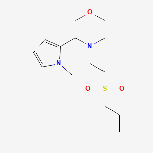 molecular formula C14H24N2O3S B7670006 3-(1-Methylpyrrol-2-yl)-4-(2-propylsulfonylethyl)morpholine 