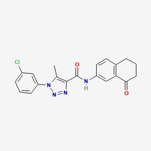 molecular formula C20H17ClN4O2 B7670020 1-(3-chlorophenyl)-5-methyl-N-(8-oxo-6,7-dihydro-5H-naphthalen-2-yl)triazole-4-carboxamide 