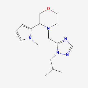 4-[[2-(2-Methylpropyl)-1,2,4-triazol-3-yl]methyl]-3-(1-methylpyrrol-2-yl)morpholine