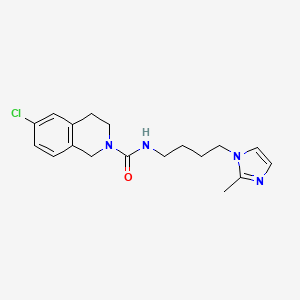 6-chloro-N-[4-(2-methylimidazol-1-yl)butyl]-3,4-dihydro-1H-isoquinoline-2-carboxamide