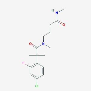 2-(4-chloro-2-fluorophenyl)-N,2-dimethyl-N-[4-(methylamino)-4-oxobutyl]propanamide