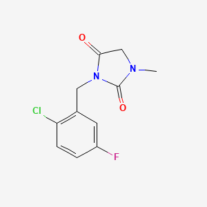 3-[(2-Chloro-5-fluorophenyl)methyl]-1-methylimidazolidine-2,4-dione