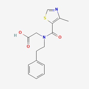 2-[(4-Methyl-1,3-thiazole-5-carbonyl)-(2-phenylethyl)amino]acetic acid