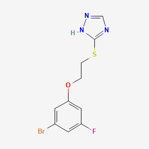 5-[2-(3-bromo-5-fluorophenoxy)ethylsulfanyl]-1H-1,2,4-triazole