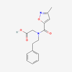 2-[(3-Methyl-1,2-oxazole-5-carbonyl)-(2-phenylethyl)amino]acetic acid