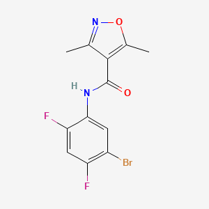 N-(5-bromo-2,4-difluorophenyl)-3,5-dimethyl-1,2-oxazole-4-carboxamide