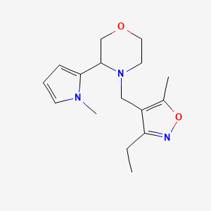 4-[(3-Ethyl-5-methyl-1,2-oxazol-4-yl)methyl]-3-(1-methylpyrrol-2-yl)morpholine