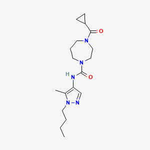 N-(1-butyl-5-methylpyrazol-4-yl)-4-(cyclopropanecarbonyl)-1,4-diazepane-1-carboxamide