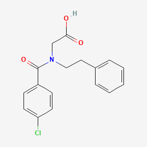 molecular formula C17H16ClNO3 B7670158 2-[(4-Chlorobenzoyl)-(2-phenylethyl)amino]acetic acid 