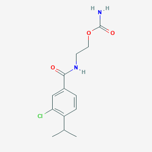 molecular formula C13H17ClN2O3 B7670177 2-[(3-Chloro-4-propan-2-ylbenzoyl)amino]ethyl carbamate 