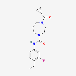 4-(cyclopropanecarbonyl)-N-(4-ethyl-3-fluorophenyl)-1,4-diazepane-1-carboxamide